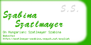 szabina szatlmayer business card